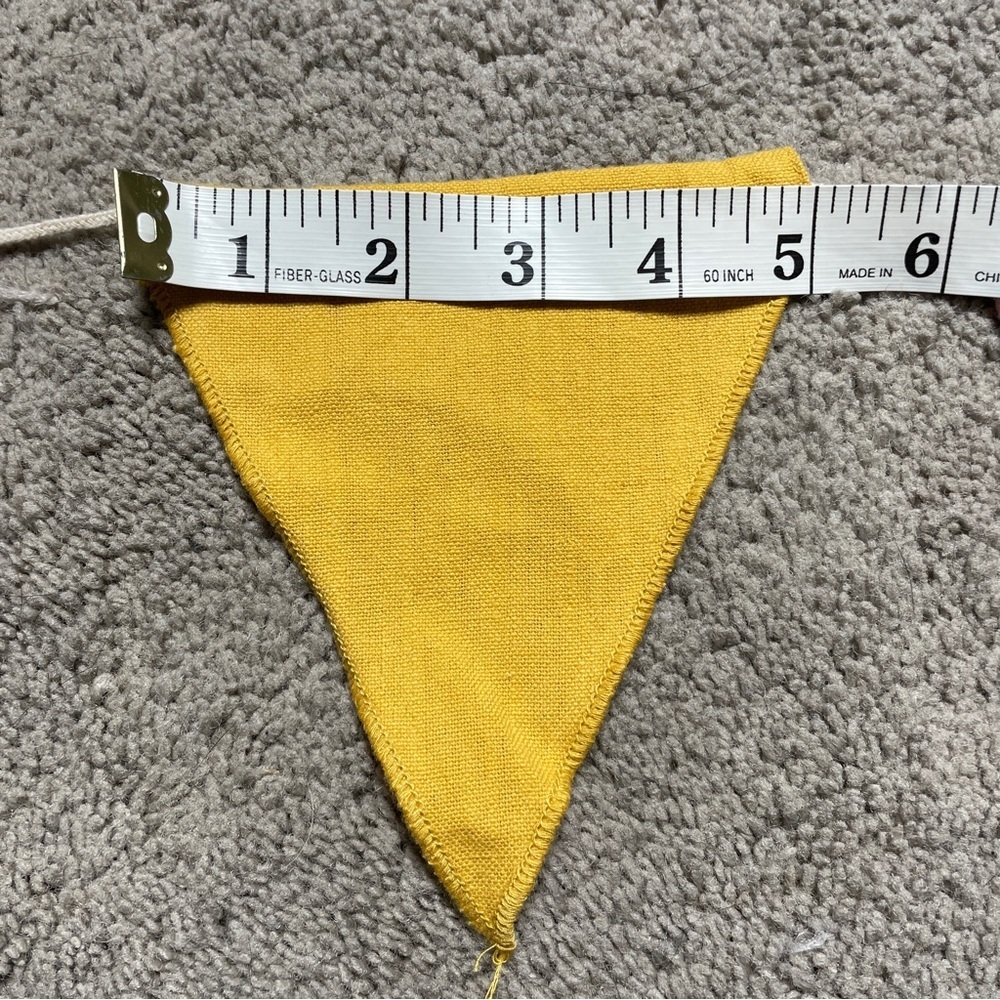 H&M Home Penant With Bunting Kids Baby Room Muted Colors Yellow Pink Blue‎ Gray - Picture 10 of 10